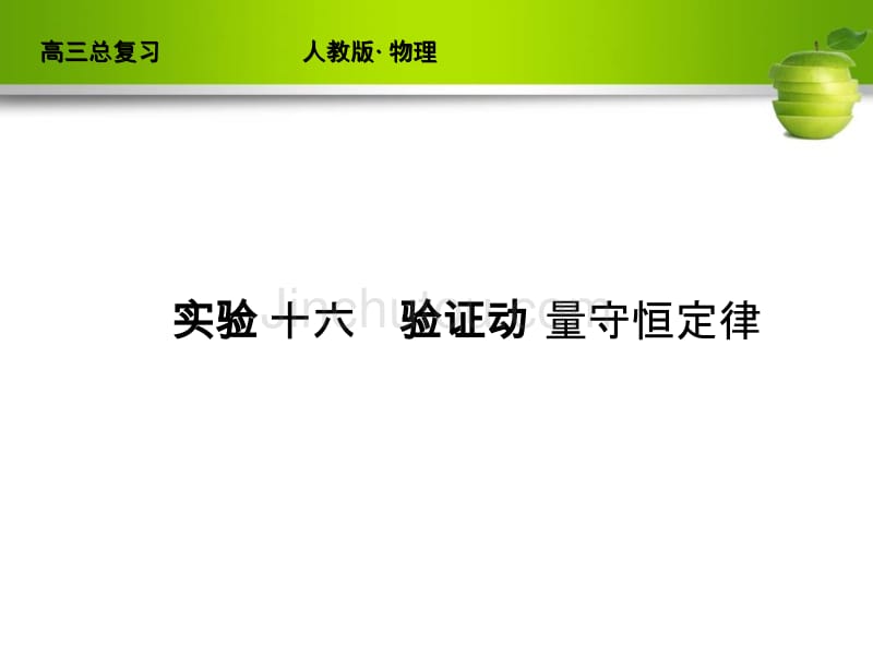 实验十六　验证动量守恒定律_第1页