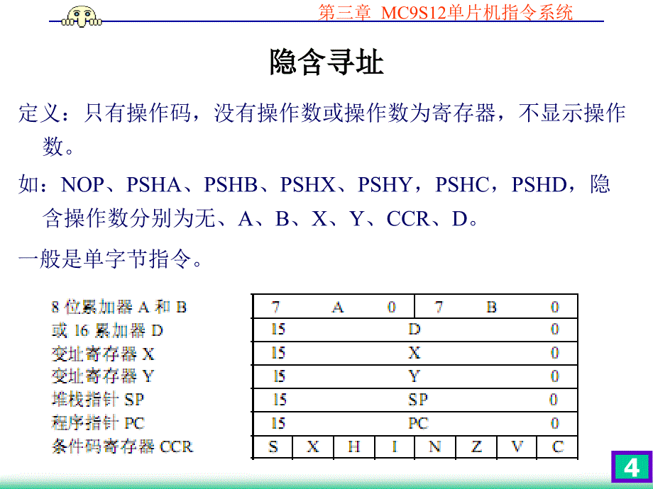 飞思卡尔单片机教学第3章_指令系统自学_第4页