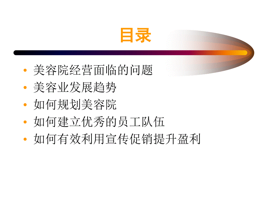 如何成功经营管理美容院培训ppt(65张)_第4页