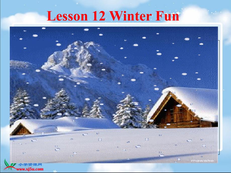 （冀教版(一起)）六年级上英语课件 Lesson12 Winter Fun_第1页