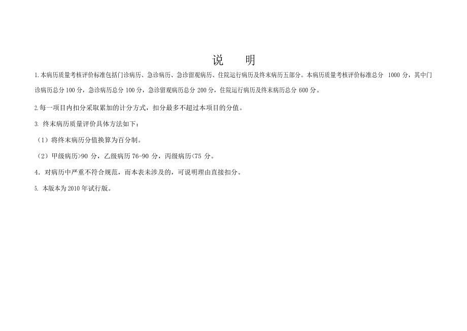 上海地区病历质量考核评价标准实施_第5页