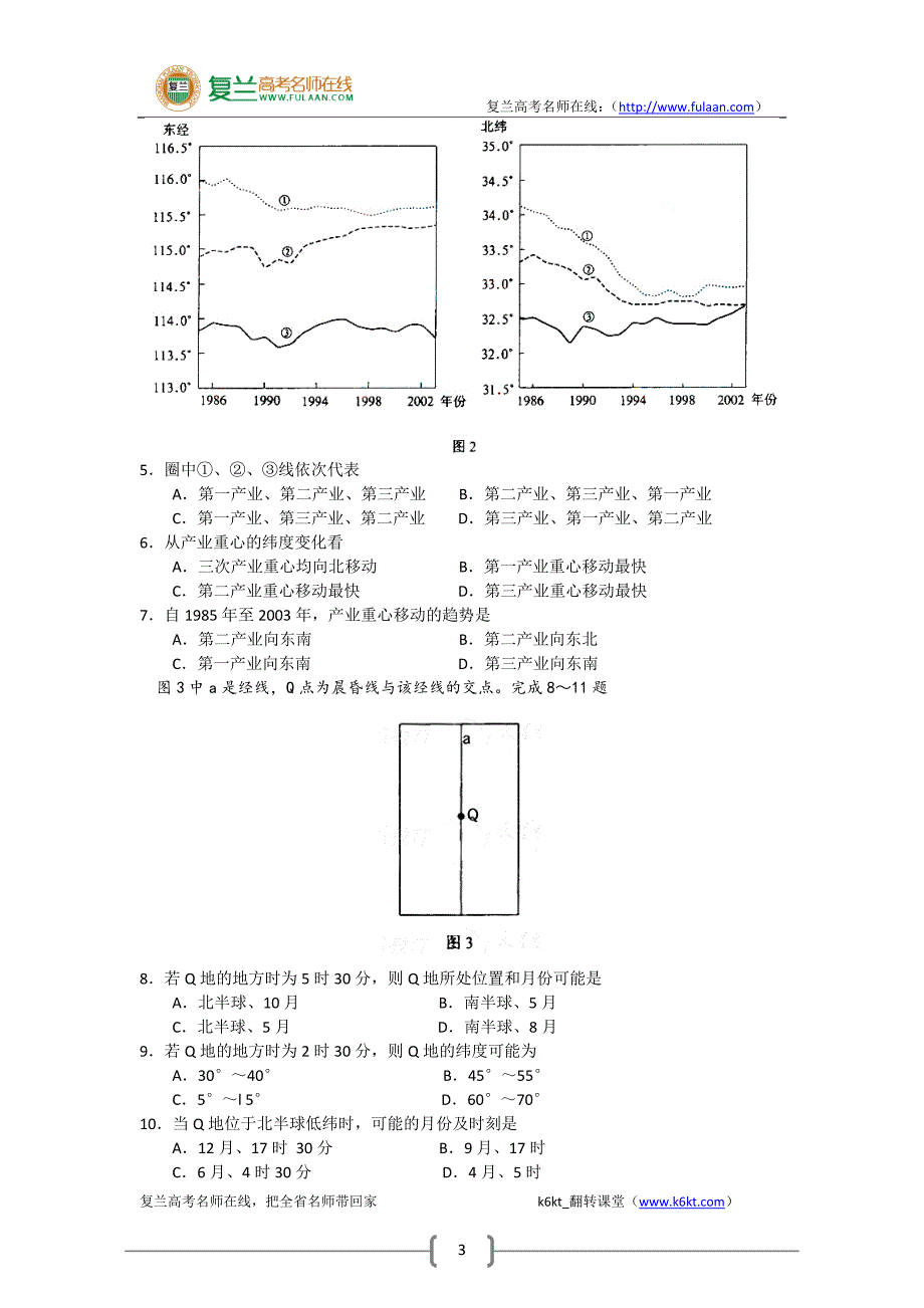 2008年高考试题——文综全国卷1-精编解析版_第3页