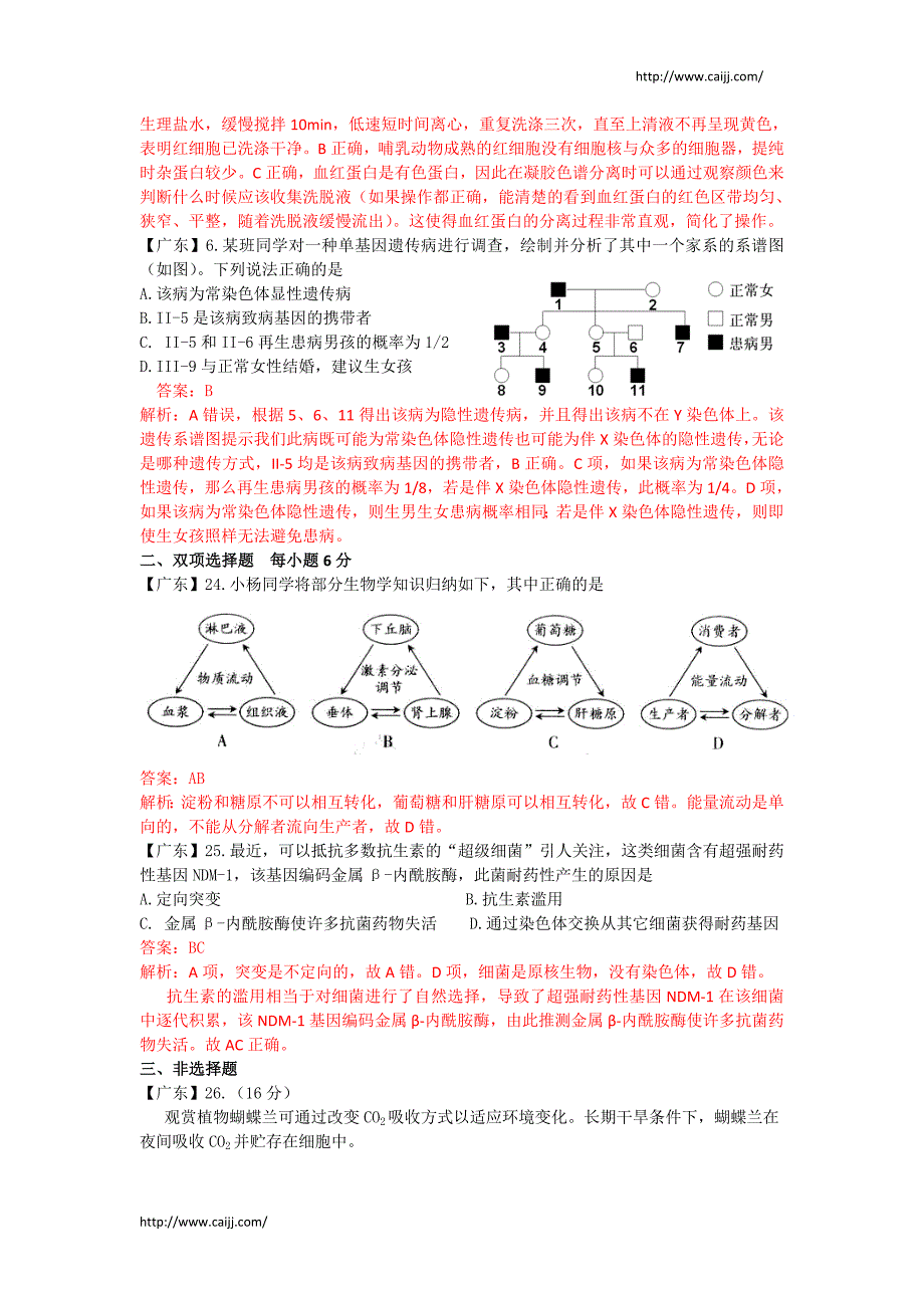 高考生物开心练习题2_第2页