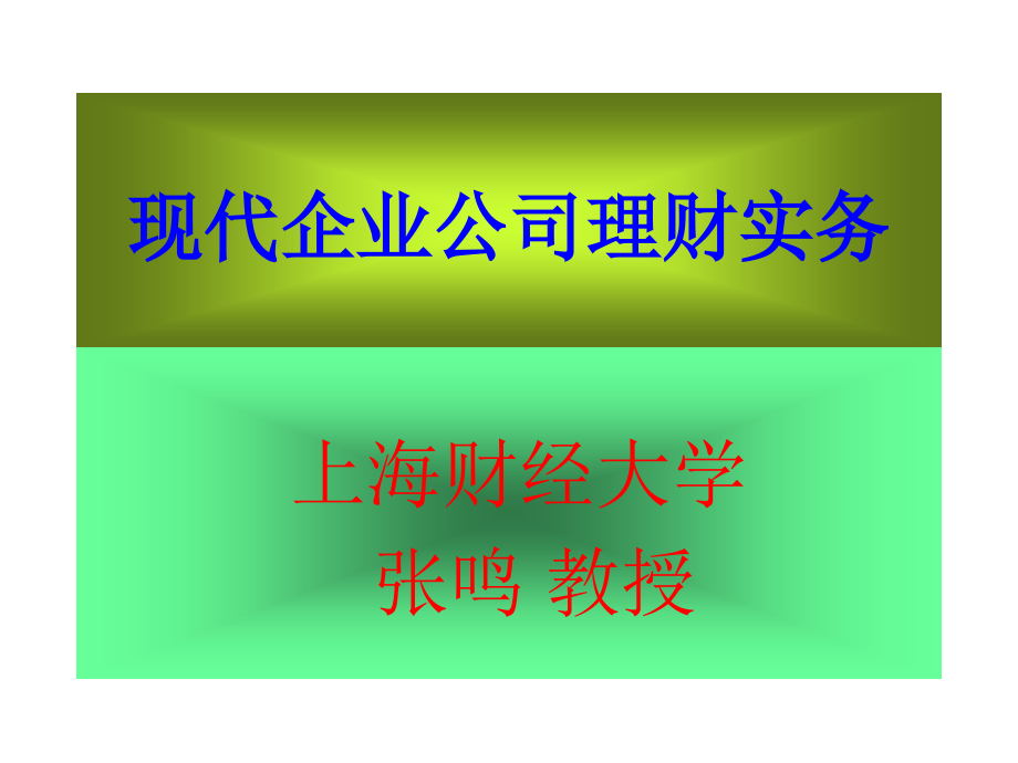 现代企业公司理财实务-ppt126_第1页