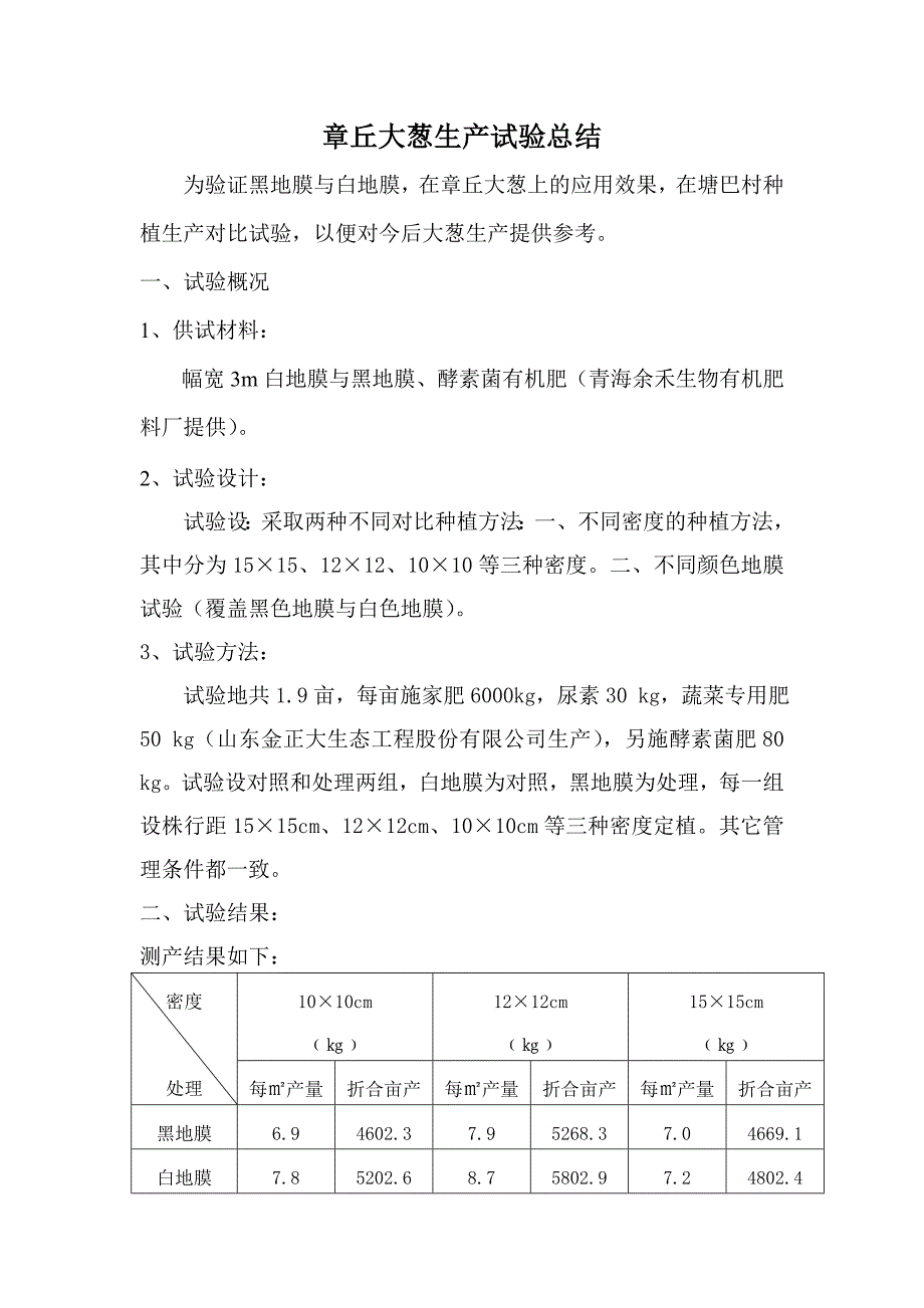 章丘大葱生产试验总结_第1页