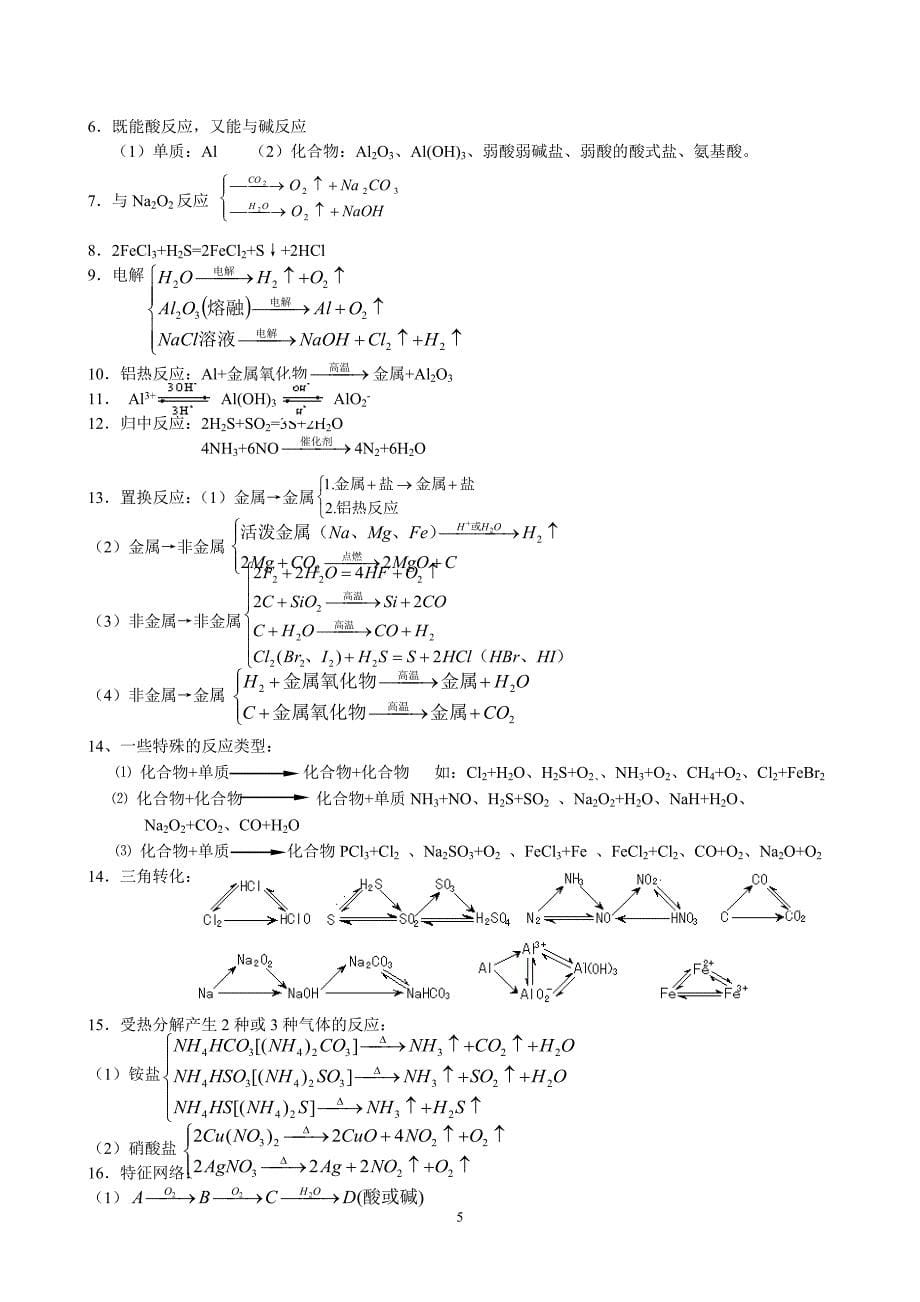 高中化学重要知识点详细结论_第5页