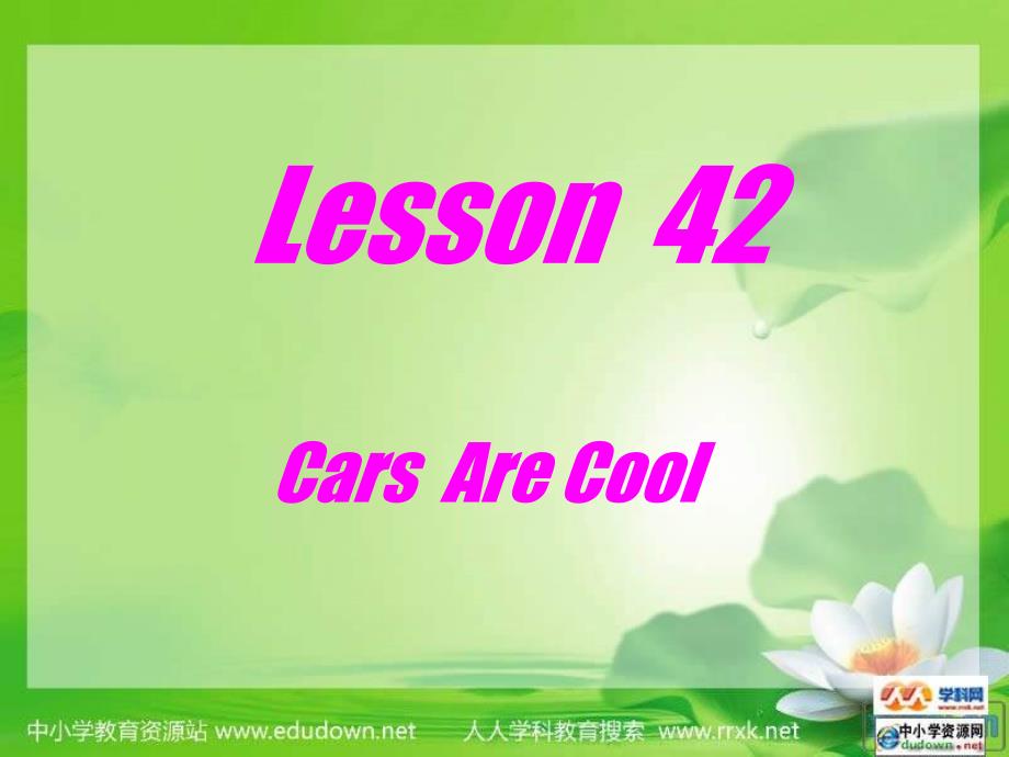 冀教版英语九下《unit 6 get ready for jobs》（lesson 42 cars are cool）ppt课件_第1页