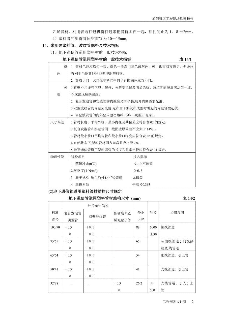 通信管道工程现场勘察报告_第5页