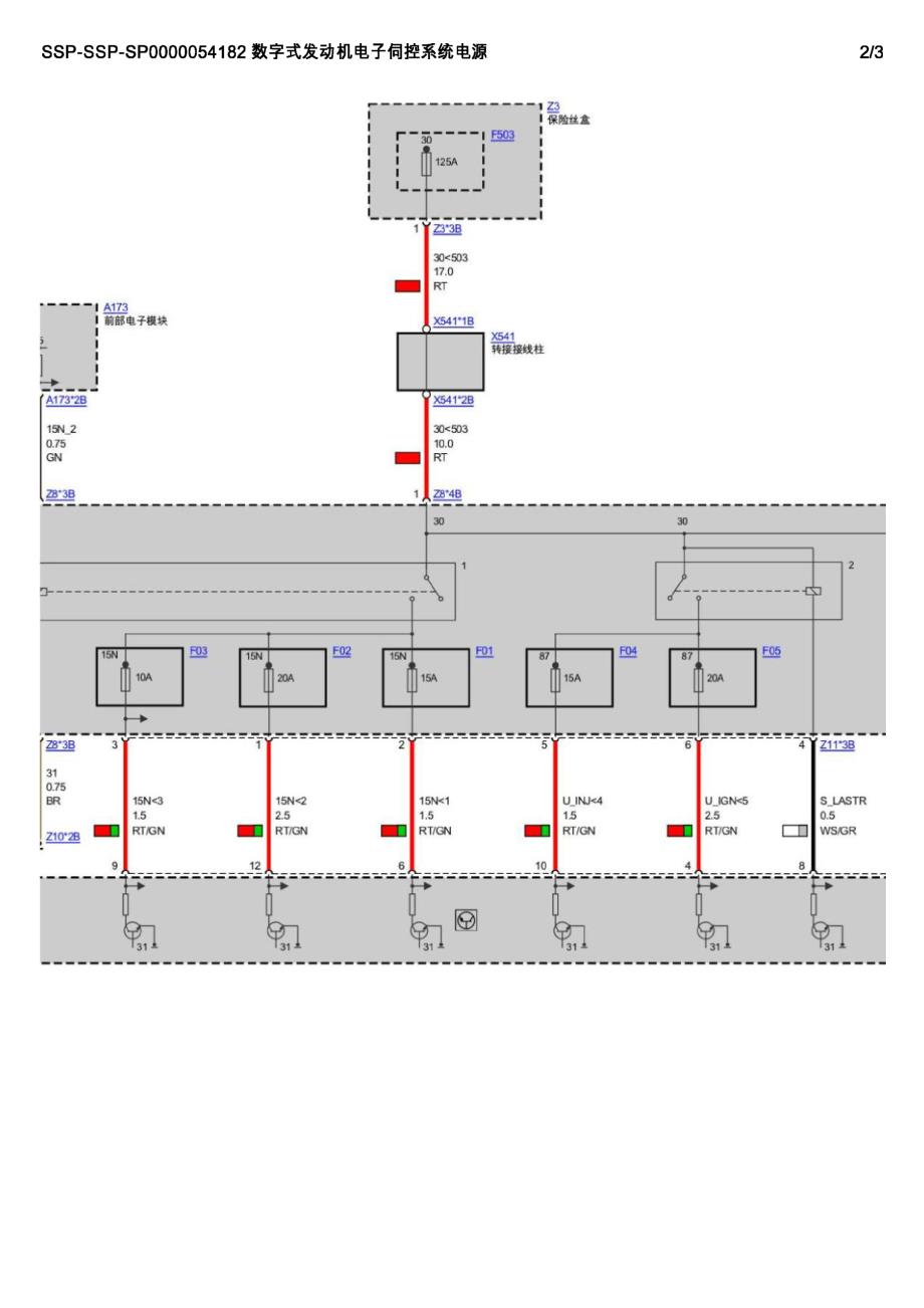 2013年宝马116i（F20）数字式发动机电子伺控电路图_第2页