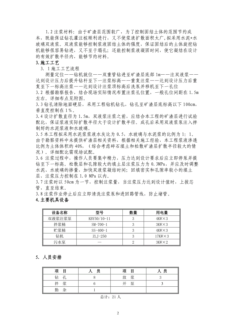 [河北]厂房矿渣地层钻孔灌注桩注浆施工方案_第2页