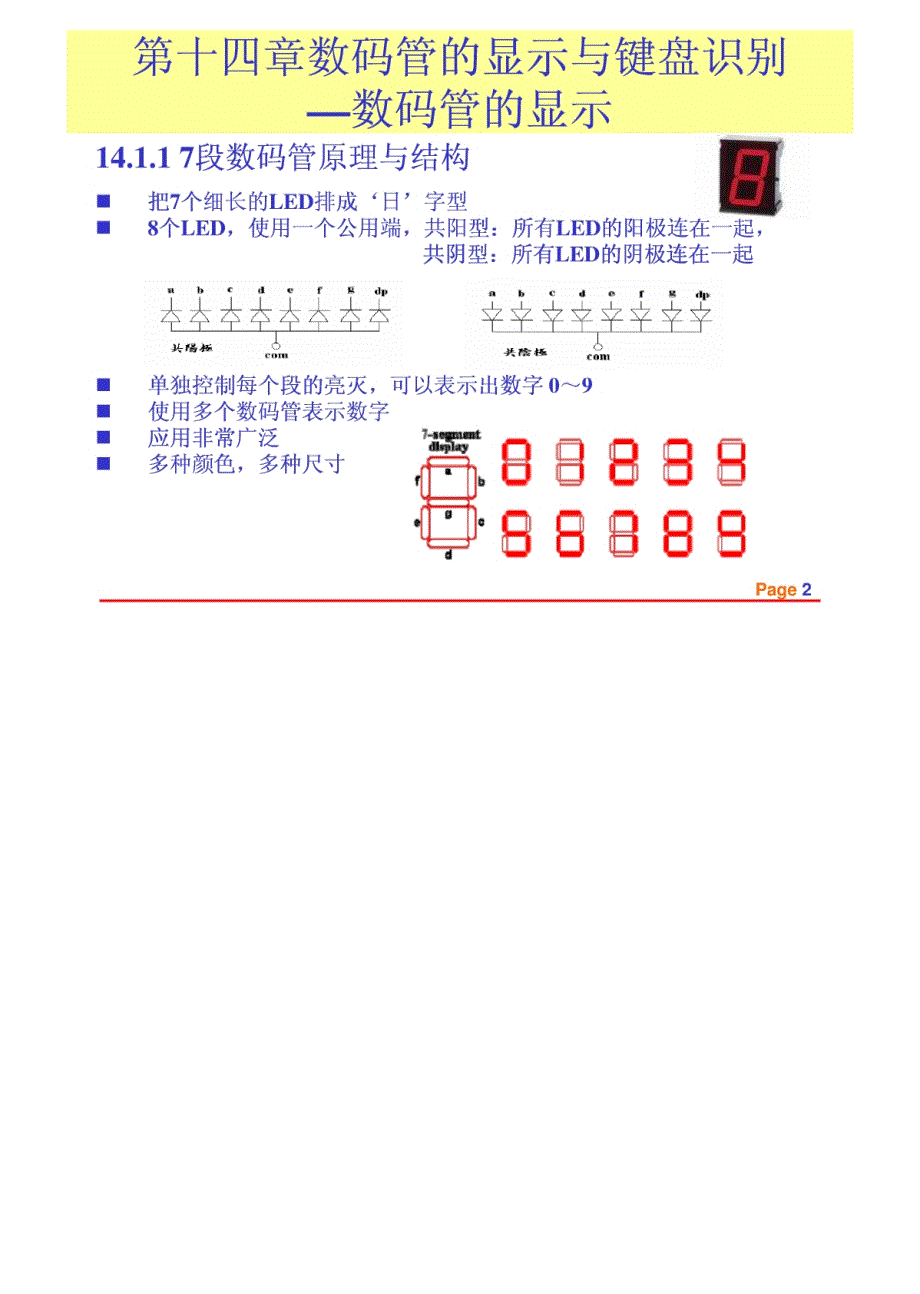 飞思卡尔s单片机动态数码管显示与键盘模块_第2页