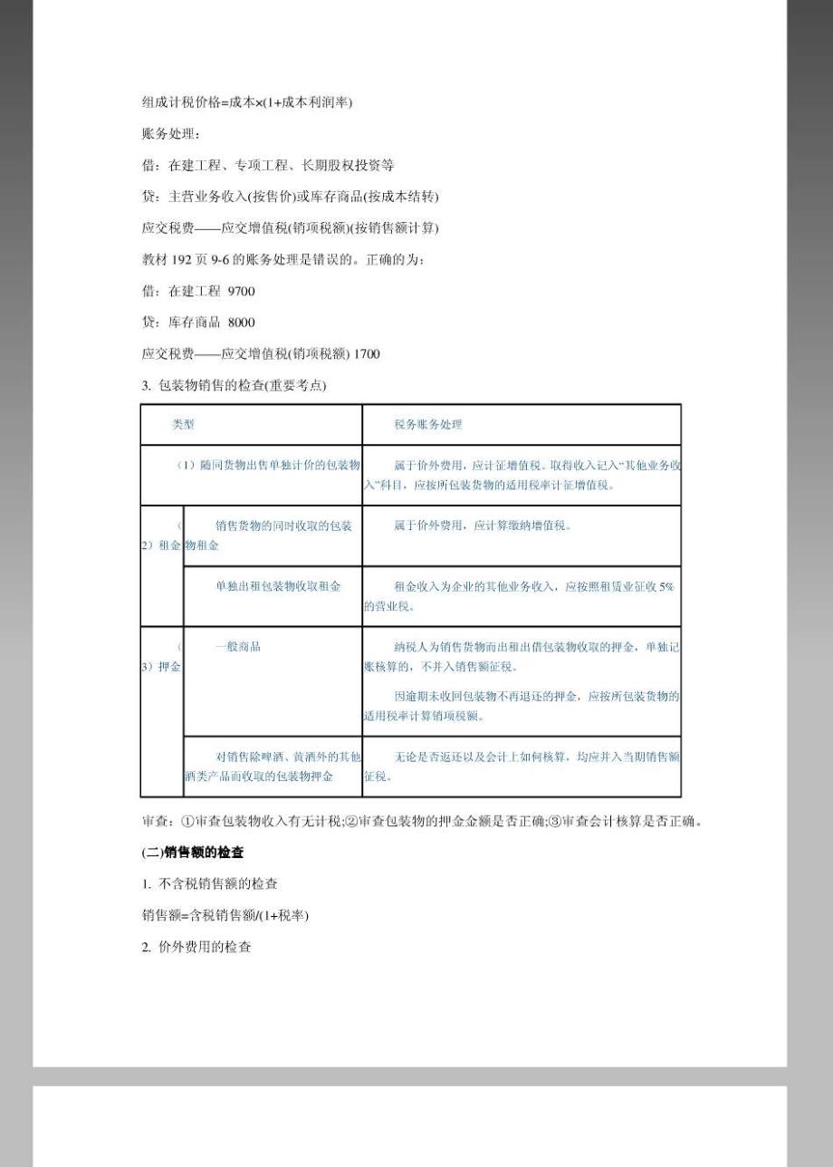 中级经济师考试 财政税收专业归纳笔记：增值税的检查_第4页