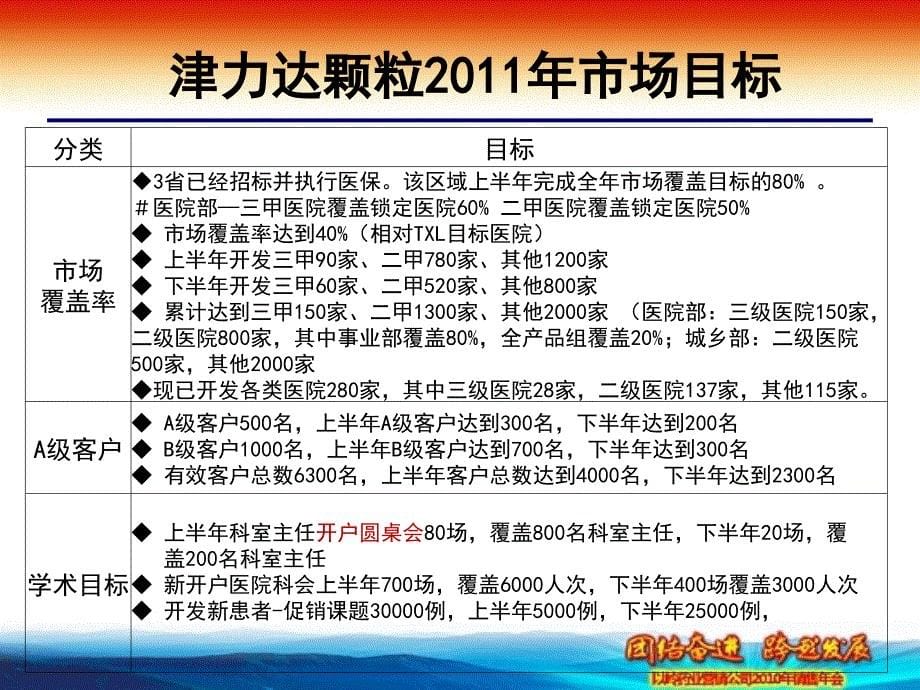 津力达2011年计划(大会版)简版_第5页