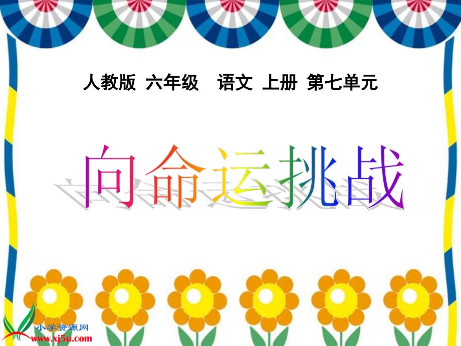 （人教版）六年级语文上册课件 向命运挑战 3_第1页