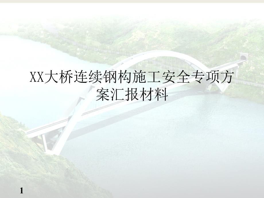 某大桥连续钢构施工安全专项方案汇报材料PPT_第1页