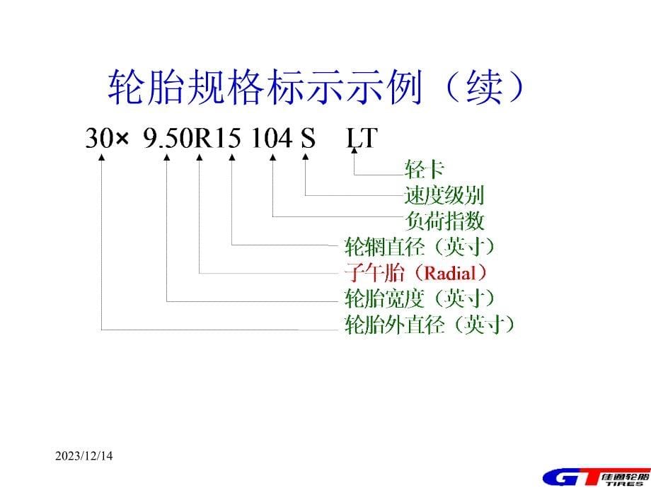 轮胎胎侧文字基础知识培训幻灯片_第5页