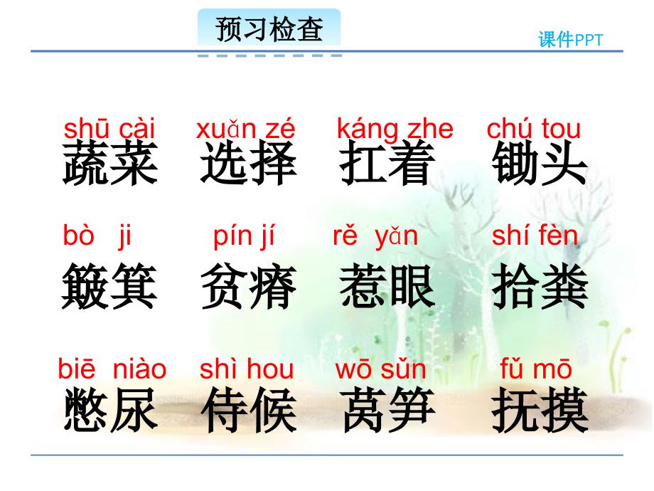 2018春长春版语文三年级下册3.3《父亲的菜园》ppt课件_第2页