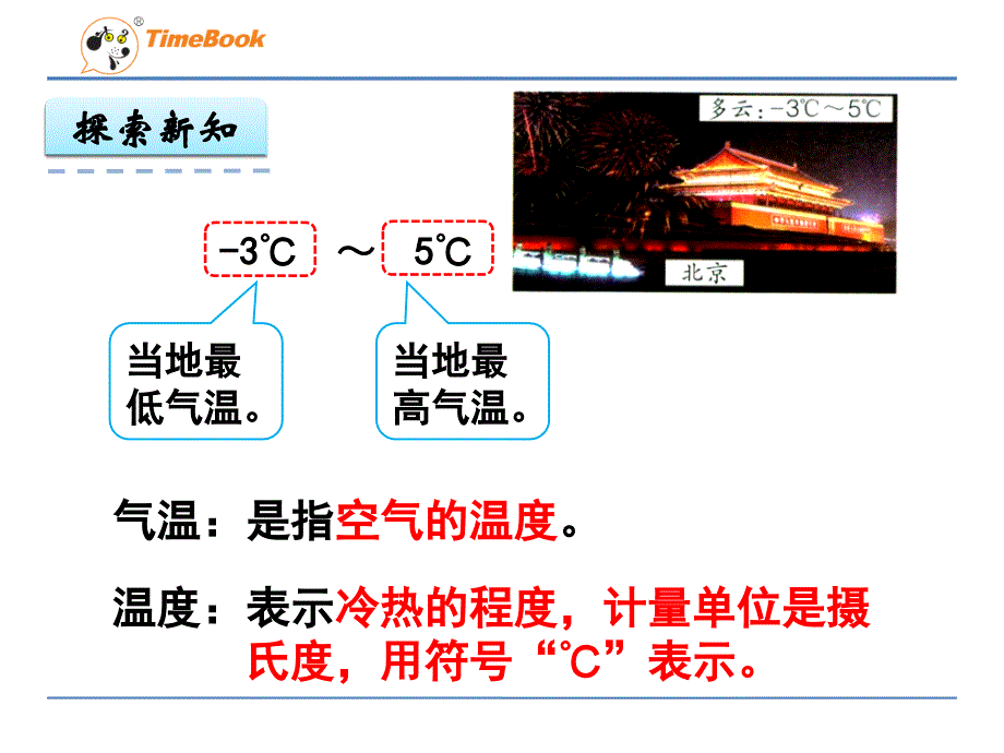 2016年冀教版六年级下册1.1天气预报中的负数课件_第4页