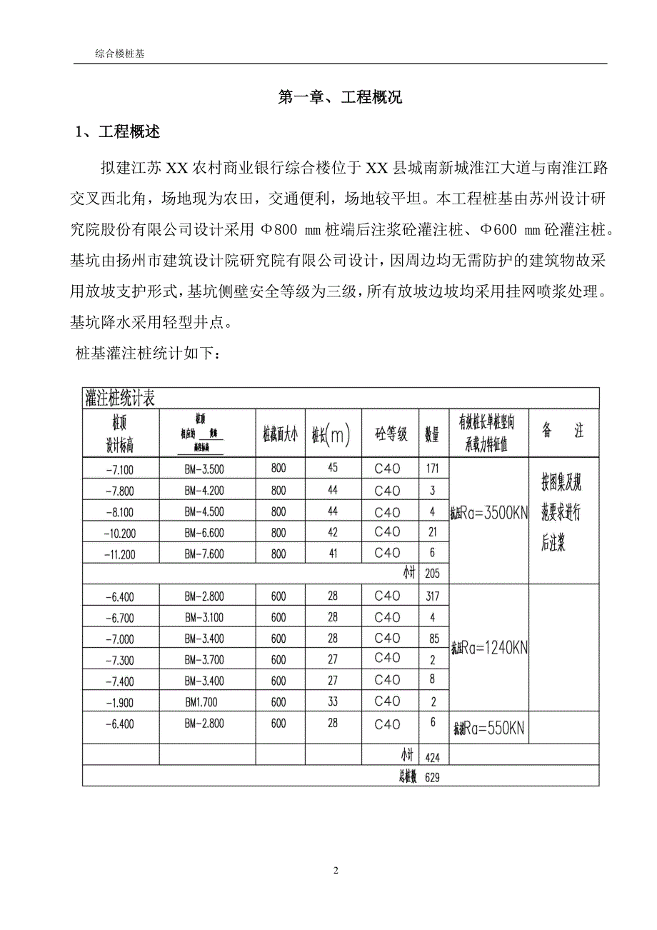 灌注桩及降水土方开挖方案_第2页