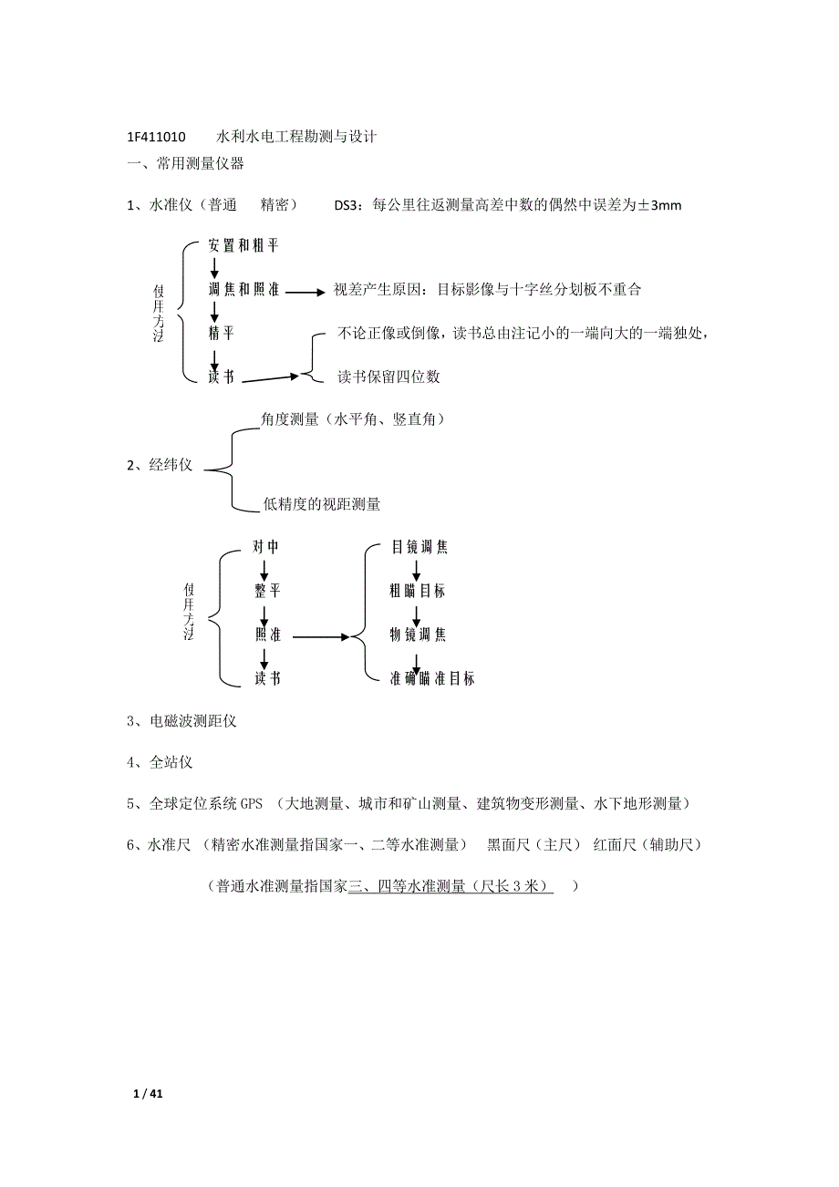 2018一建水利实务重点笔记完整版 呕心沥血整理_第1页