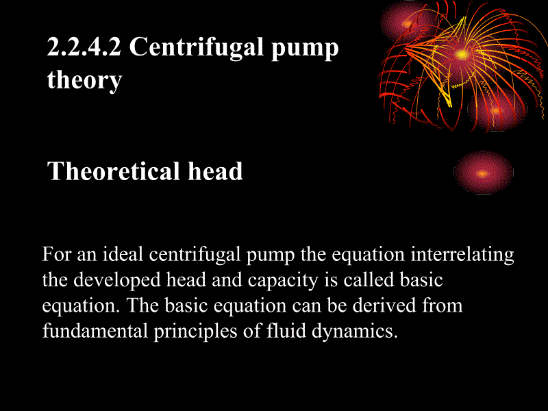 流体力学与传热课件Centrifugal pump theory_第1页