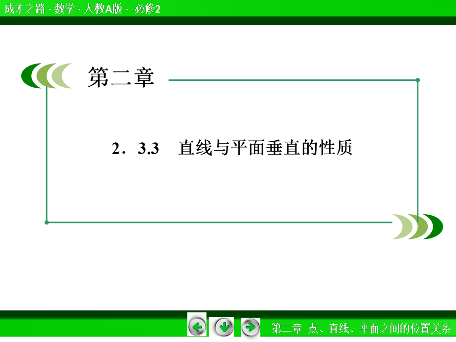 高中数学课件  2-3-3直线与平面垂直性质_第4页