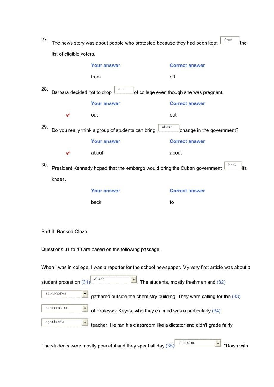 新标准大学英语综合教程2第一单元unit test_第5页