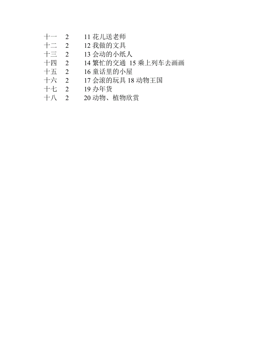 一二年级年级美术上册 教学计划_第3页