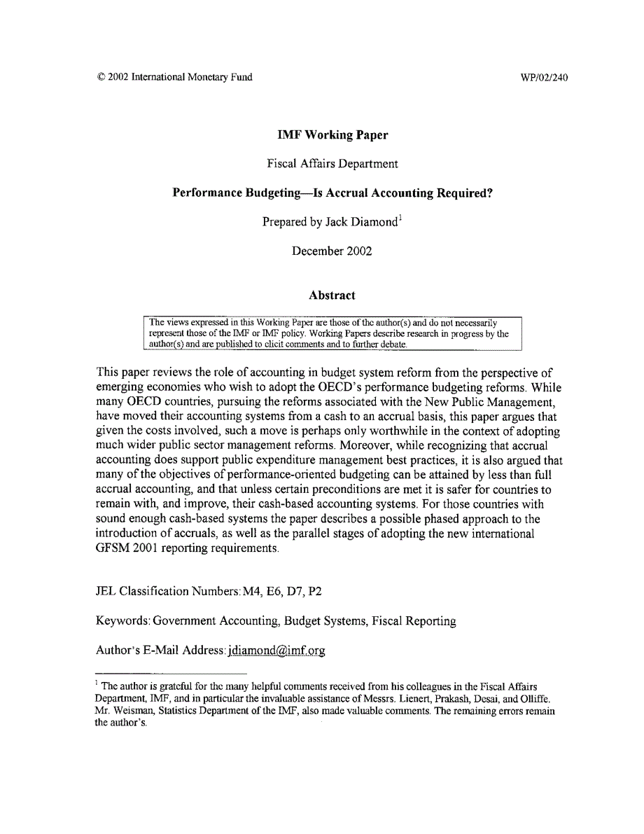 Performance Budgeting—— Is Accrual Accounting Required_第2页