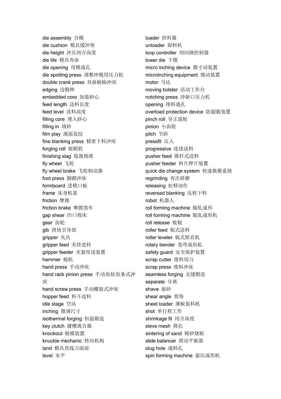 模具分类用语中英文对照_第4页