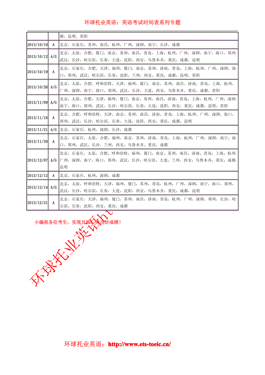 2013年中国雅思考试时间汇总_第3页