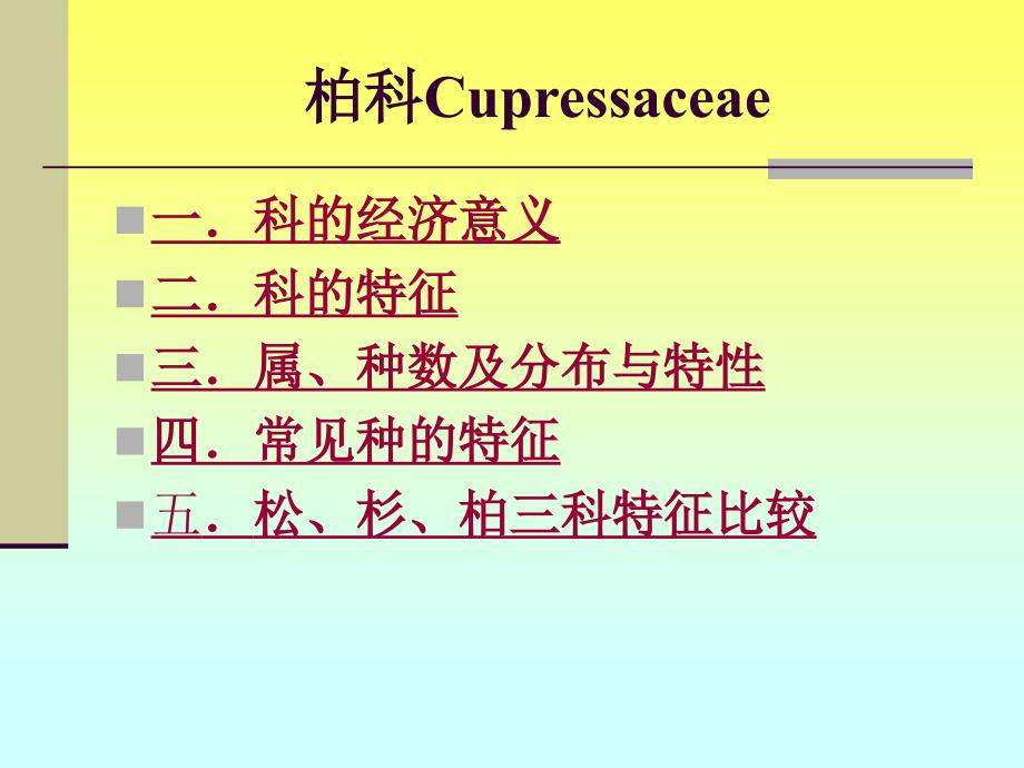 树木学 裸子植物门 5柏科Cupressaceae_第1页