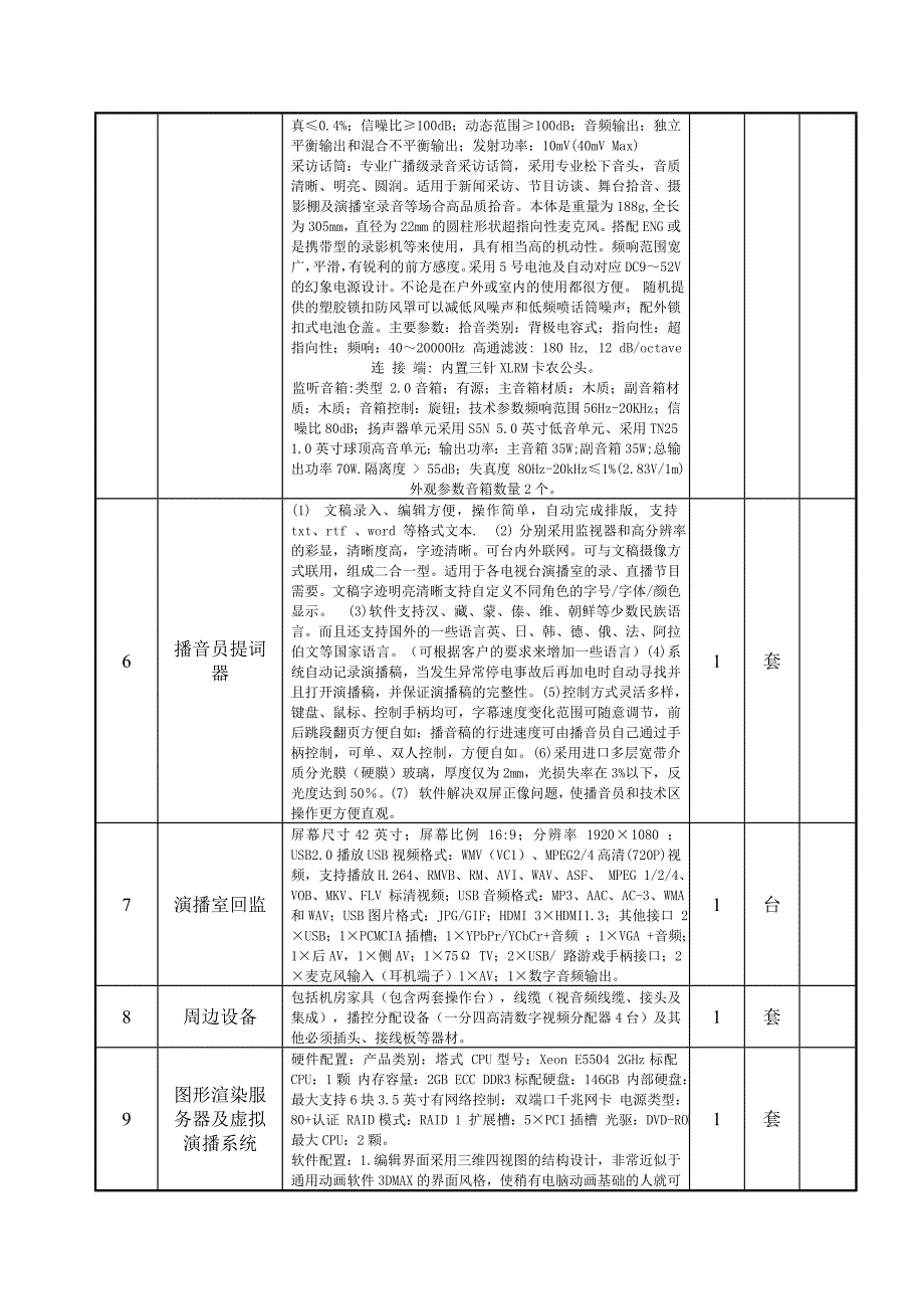 招标文件hbu2011z25虚拟演播室系统（传媒中心、工商学院）_第4页