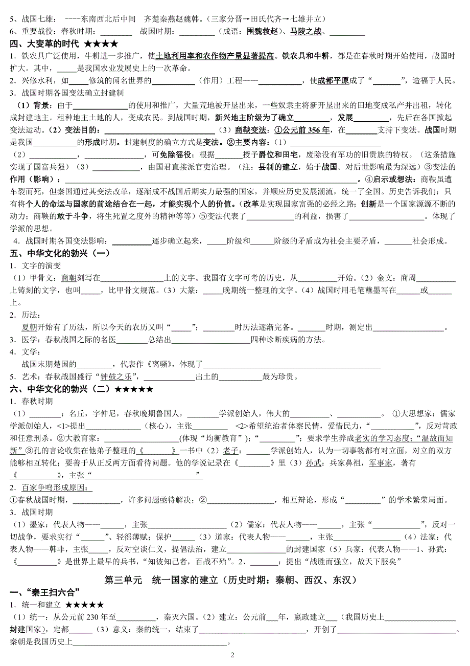 初一上学期历史复习_第2页