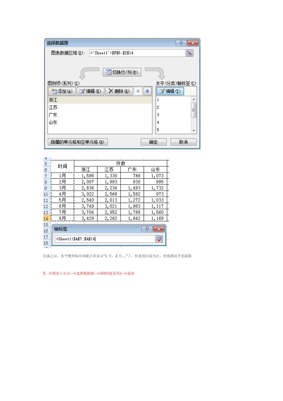 如何在excel中插入一张同时带柱状图折线_第3页