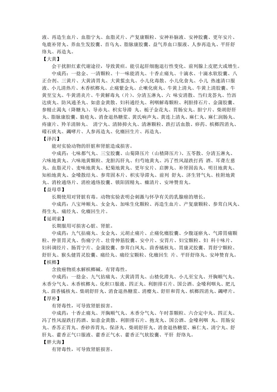中药毒副作用备览_第3页