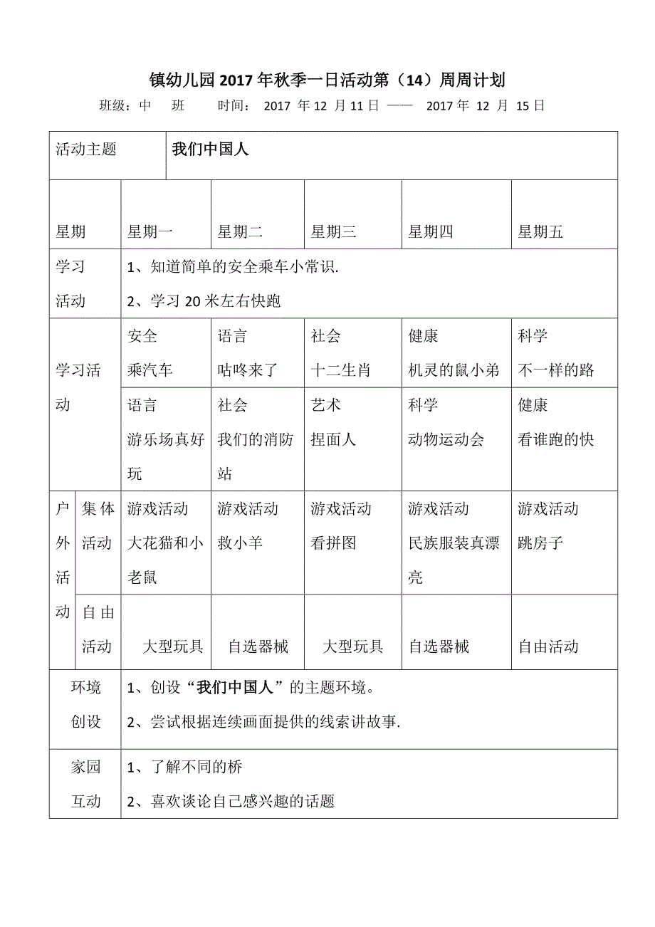 2017年秋周计划第14周doc_第1页