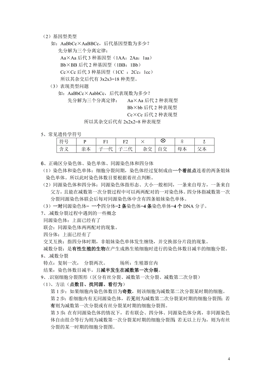 高一生物经典易错易混知识点_第4页