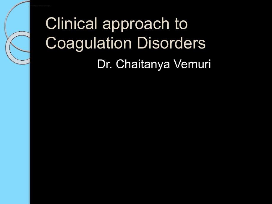 clinical approach to coagulation disorders_第1页