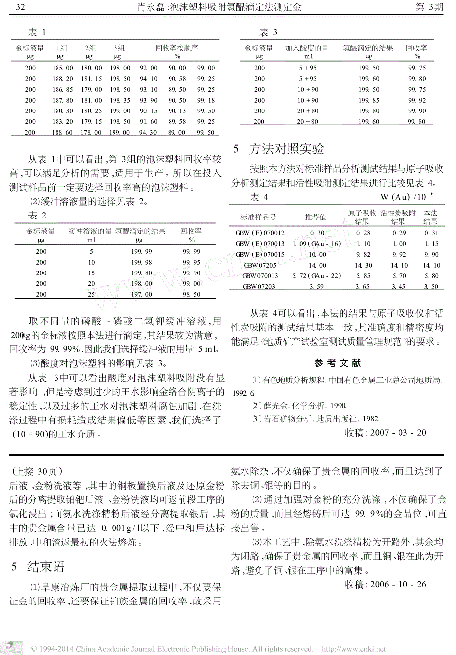 泡沫塑料吸附氢醌滴定法测定金_第2页