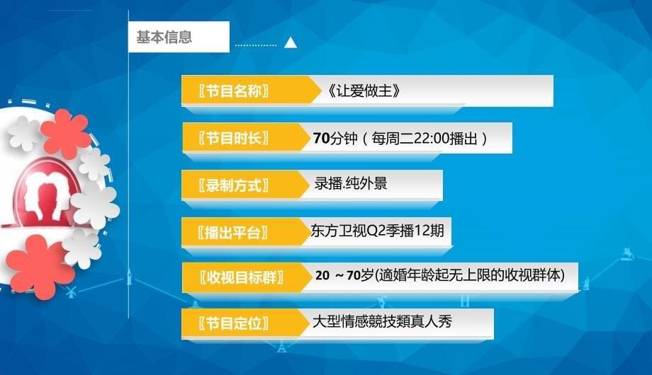 情感类实景真 人秀《让爱做主》节目招商方案_第5页