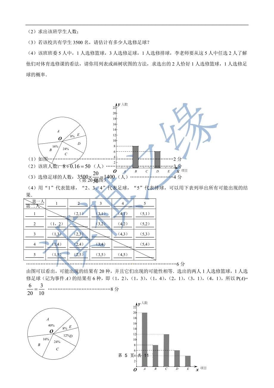 山东省东营市2015年中考数学试题(word版含答案)_第5页