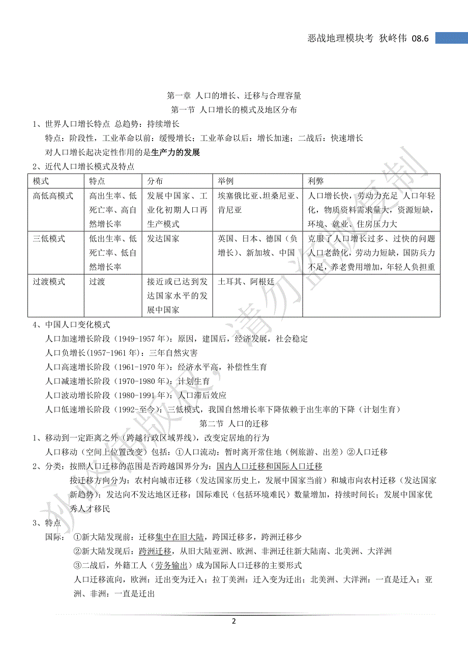 地理必修2(人教版)复习提纲_第2页