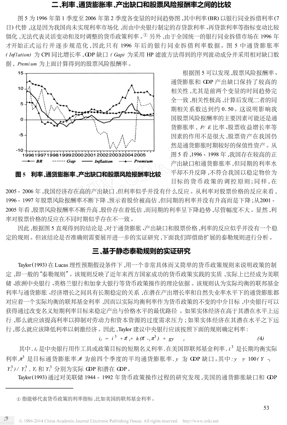 股价与我国货币政策反应_基于泰勒规则的实证研究_第3页