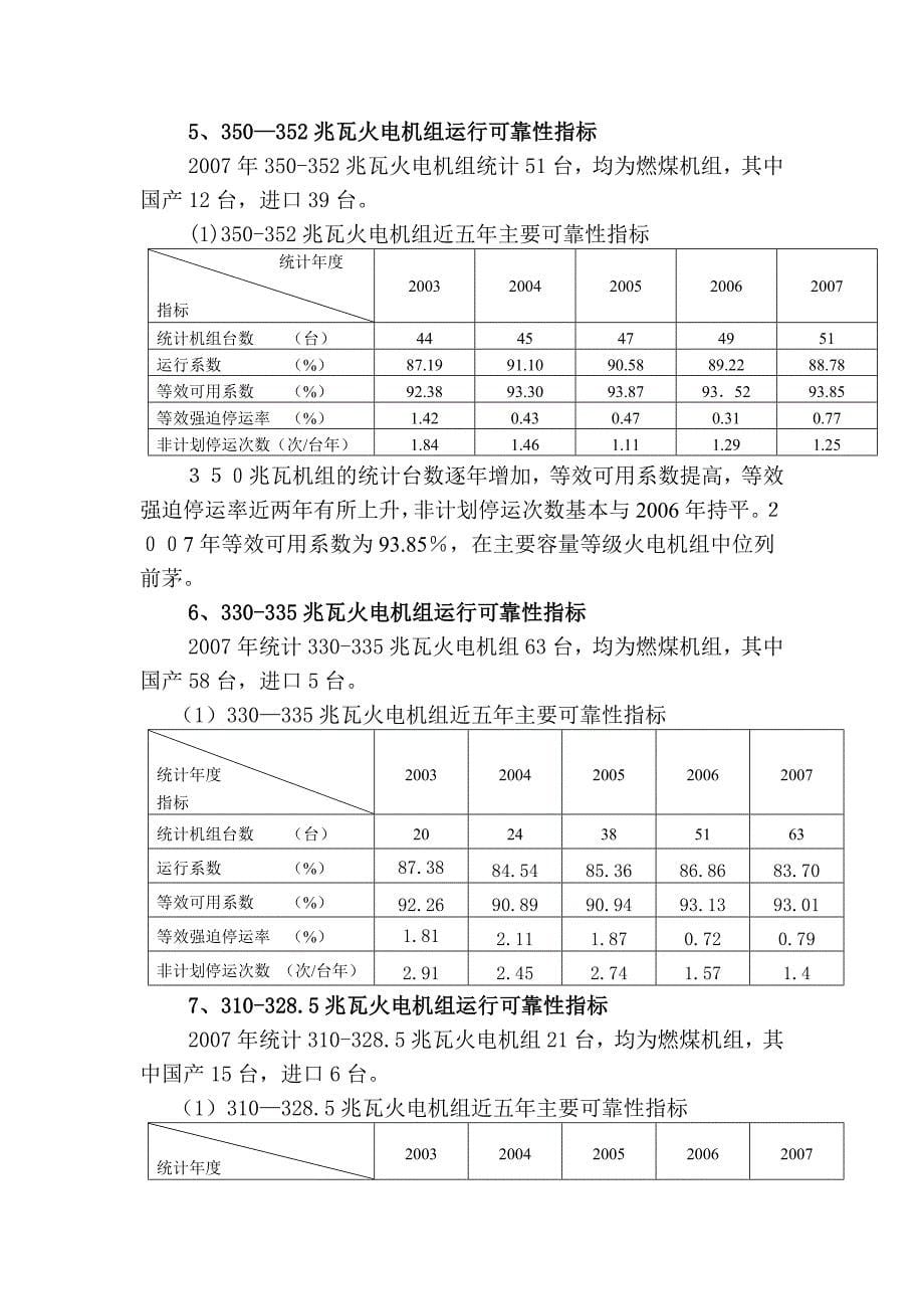 火电100兆瓦、水电40兆瓦及以上容量机组、核电机组运行可靠 _第5页