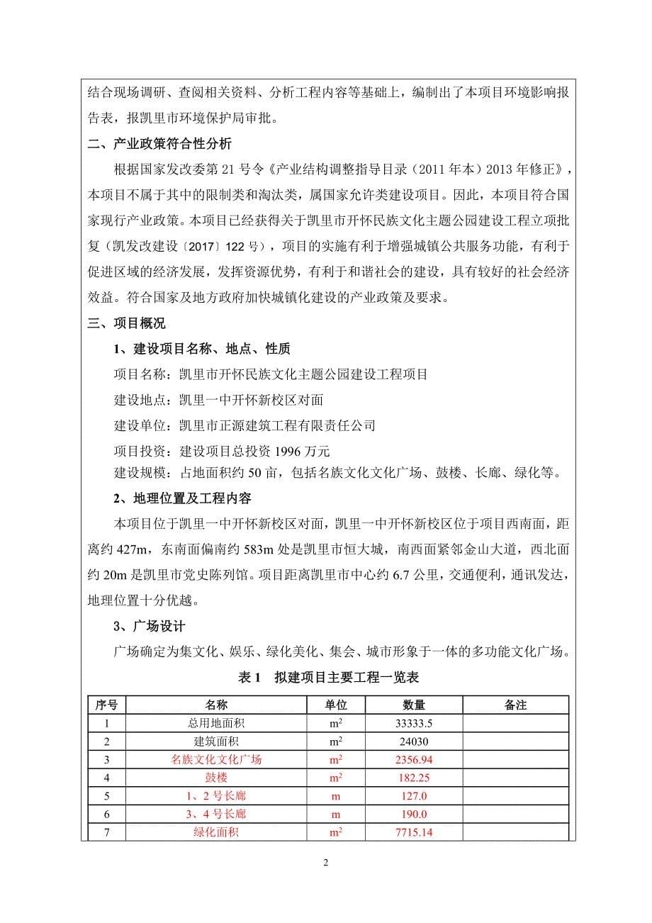 环境影响评价报告公示：凯里市开怀民族文化主题公园建设工程项目环评报告_第5页