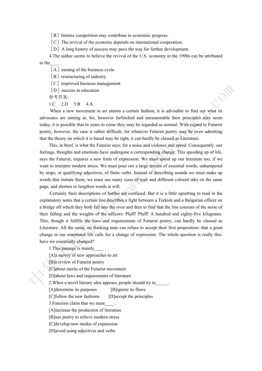 历年考研英语阅读理解真题汇总_第2页