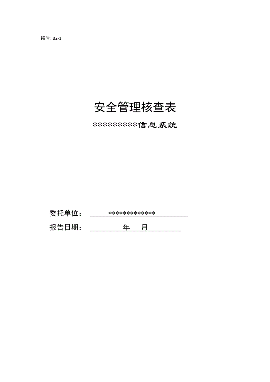 安全管理核查表(模板)_第1页