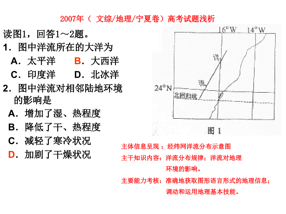 2007年新课程(文综地理宁卷)高考试题特点与浅析_第4页