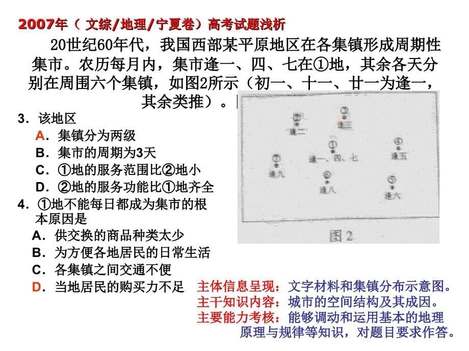 2007年新课程(文综地理宁卷)高考试题特点与浅析_第5页